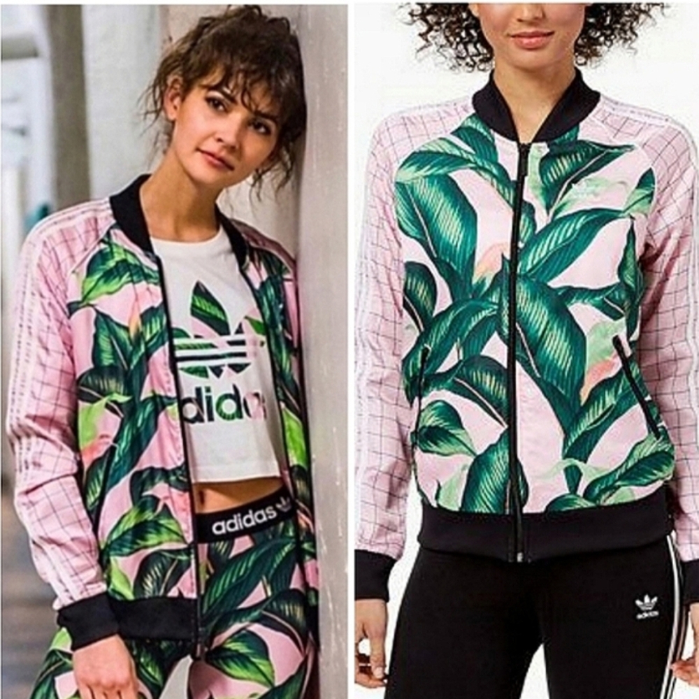 FARM RIO x Adidas Floral Satin Track Jacket